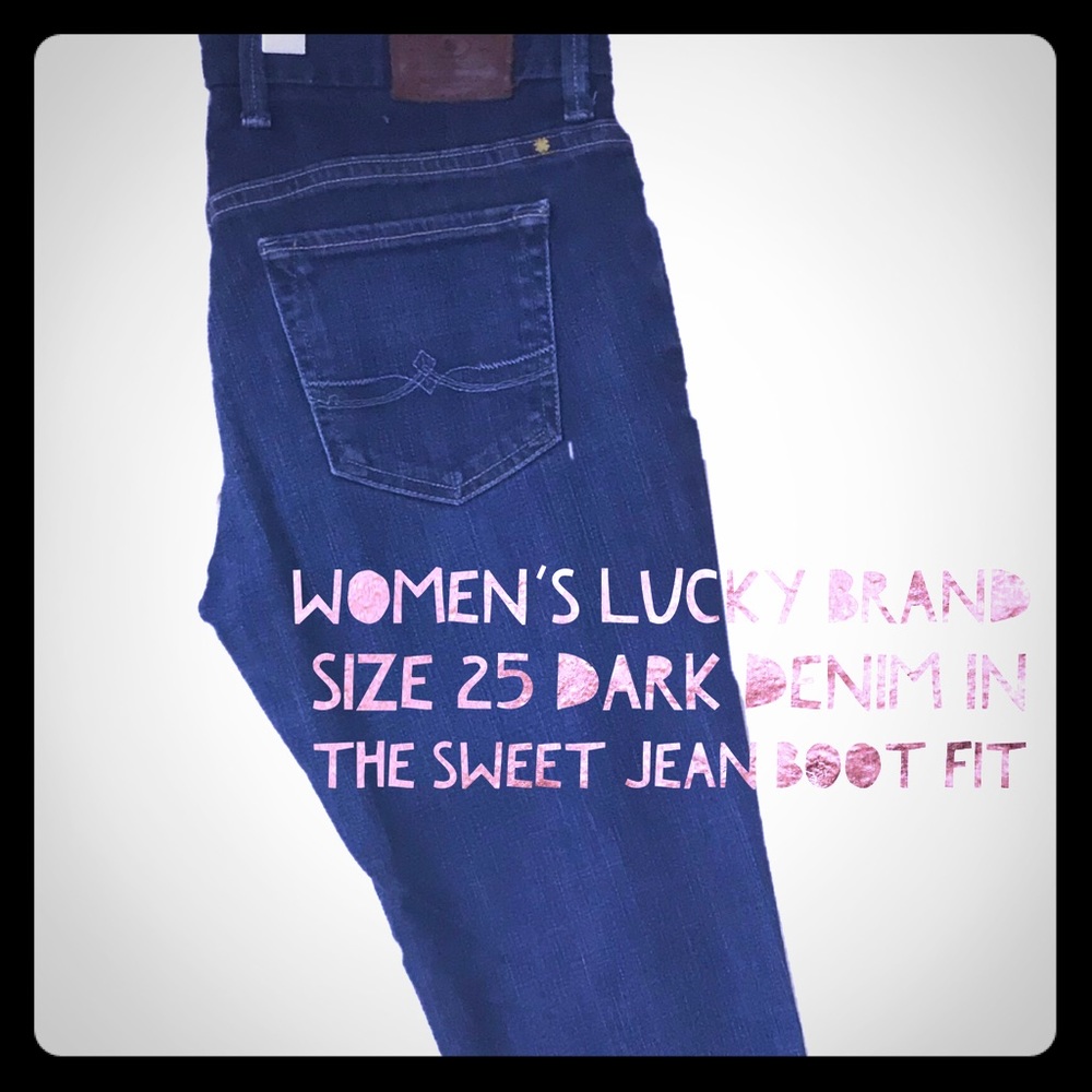 one pairs of lucky size 25 or 0 jeans
